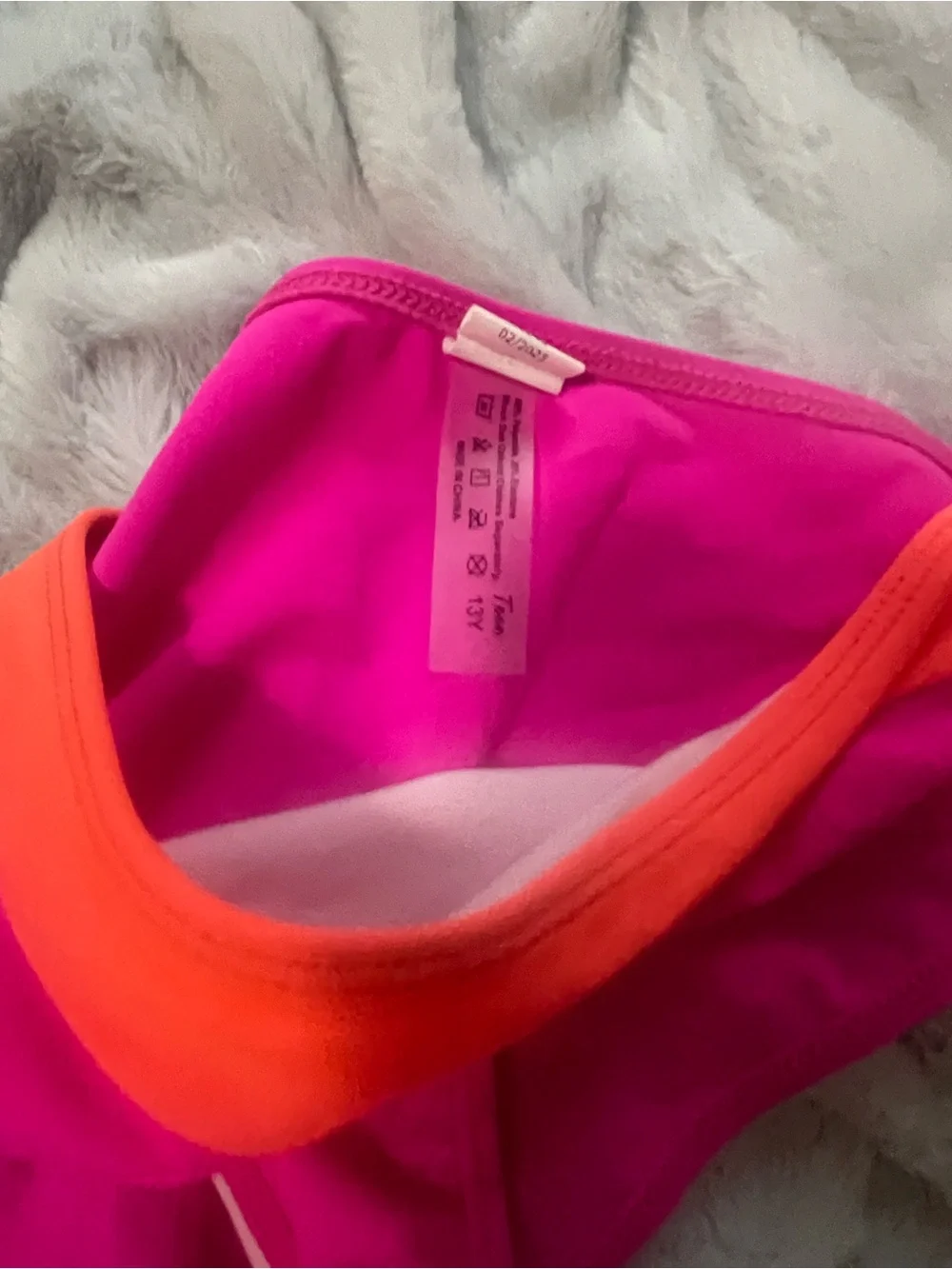 SHEIN Kids Bikini Set in Beige, Hot Pink, Orange, Yellow
